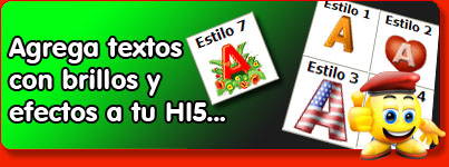 Texto con Brillo para tu HI5